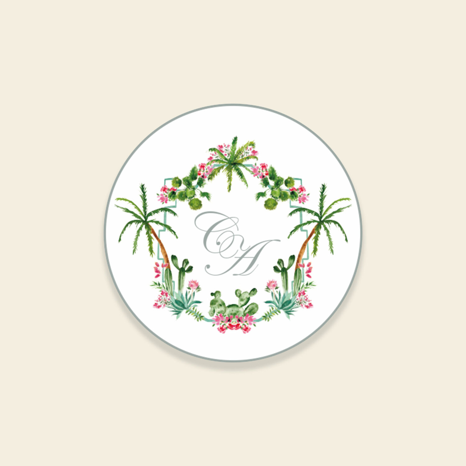 Sticker mariage Palm Springs - Maison Célestine
