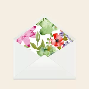 Doublure enveloppe de mariage Succulentes - Maison Célestine