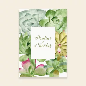Faire-part de mariage Succulentes - Maison Célestine