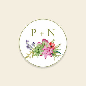 Sticker de mariage Succulentes - Maison Célestine