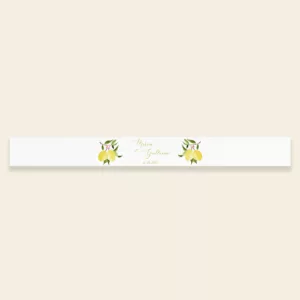 Belly-band pour faire-part mariage citrons - Un Amour de Citron - Maison Célestine