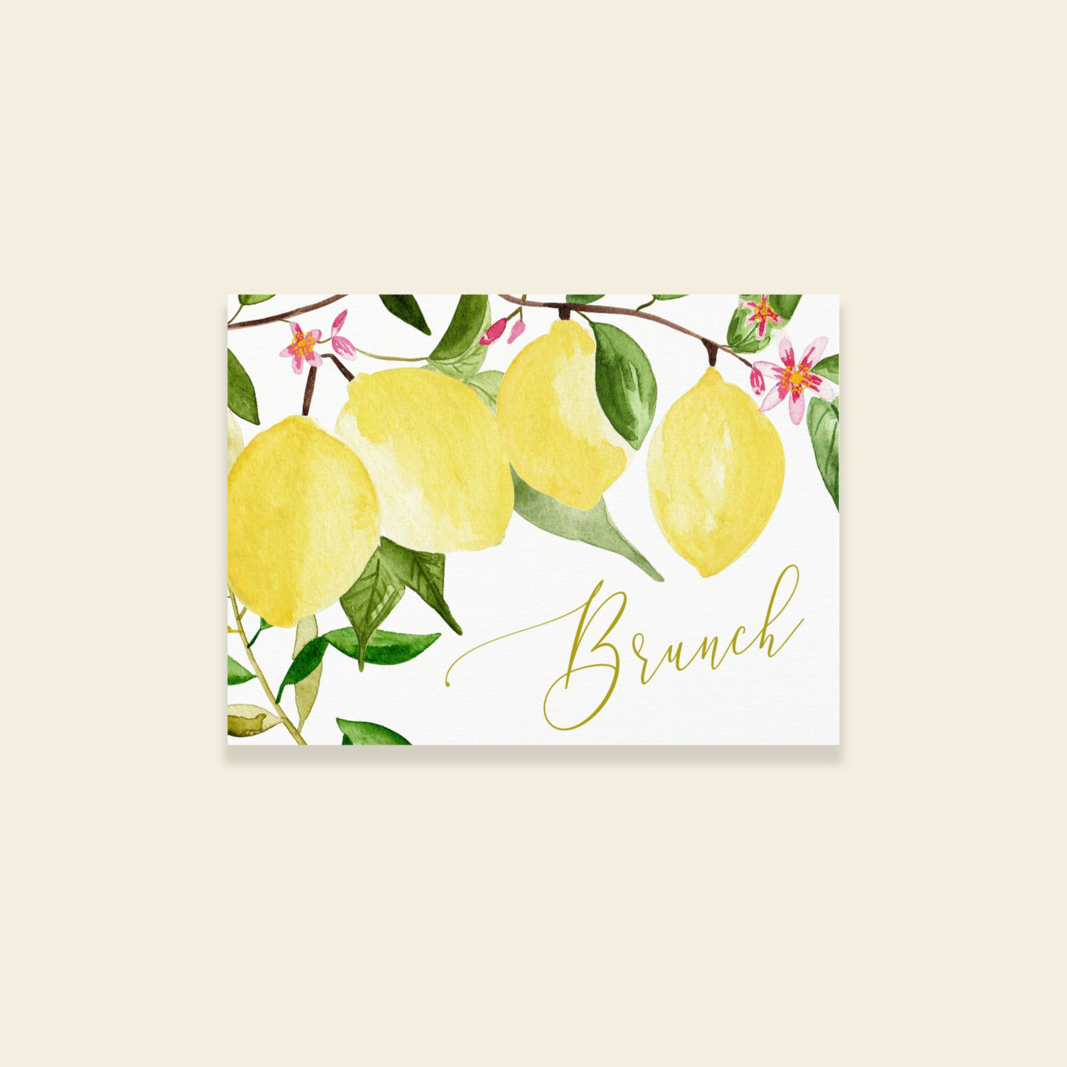 Carton invitation brunch mariage citrons - Un Amour de Citron - Maison Célestine