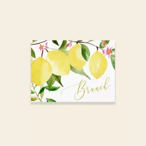 Carton invitation brunch mariage citrons - Un Amour de Citron - Maison Célestine