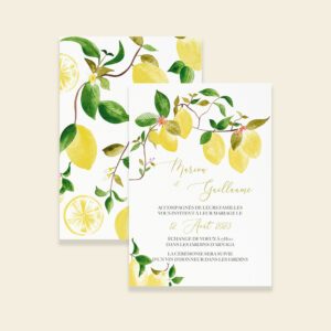Faire-part mariage citrons - Un Amour de Citron - Maison Célestine