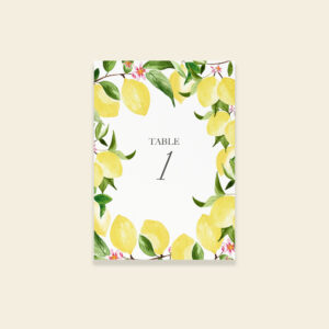 Numéro/nom de table de mariage citrons - Un Amour de Citron - Maison Célestine