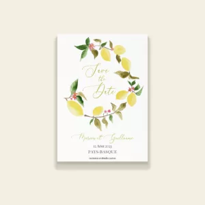 Save the Date mariage citrons - Un Amour de Citron - Maison Célestine