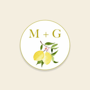 Sticker mariage citrons - Un Amour de Citron - Maison Célestine