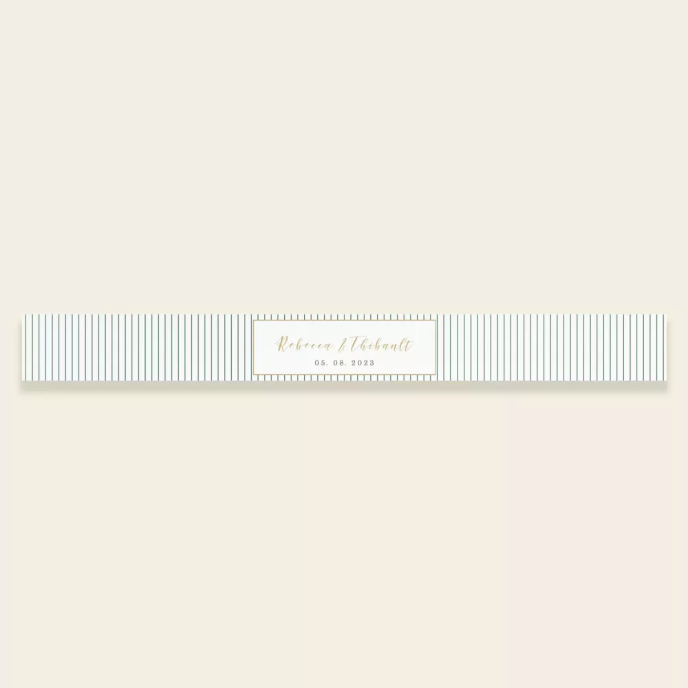 Belly-band pour faire-part de mariage botanique - Vintage Bloom - Maison Célestine