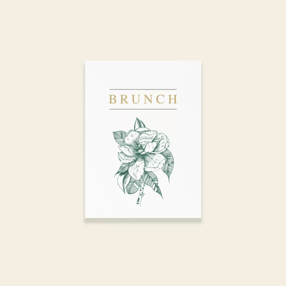 Carton invitation brunch de mariage botanique - Vintage Bloom - Maison Célestine
