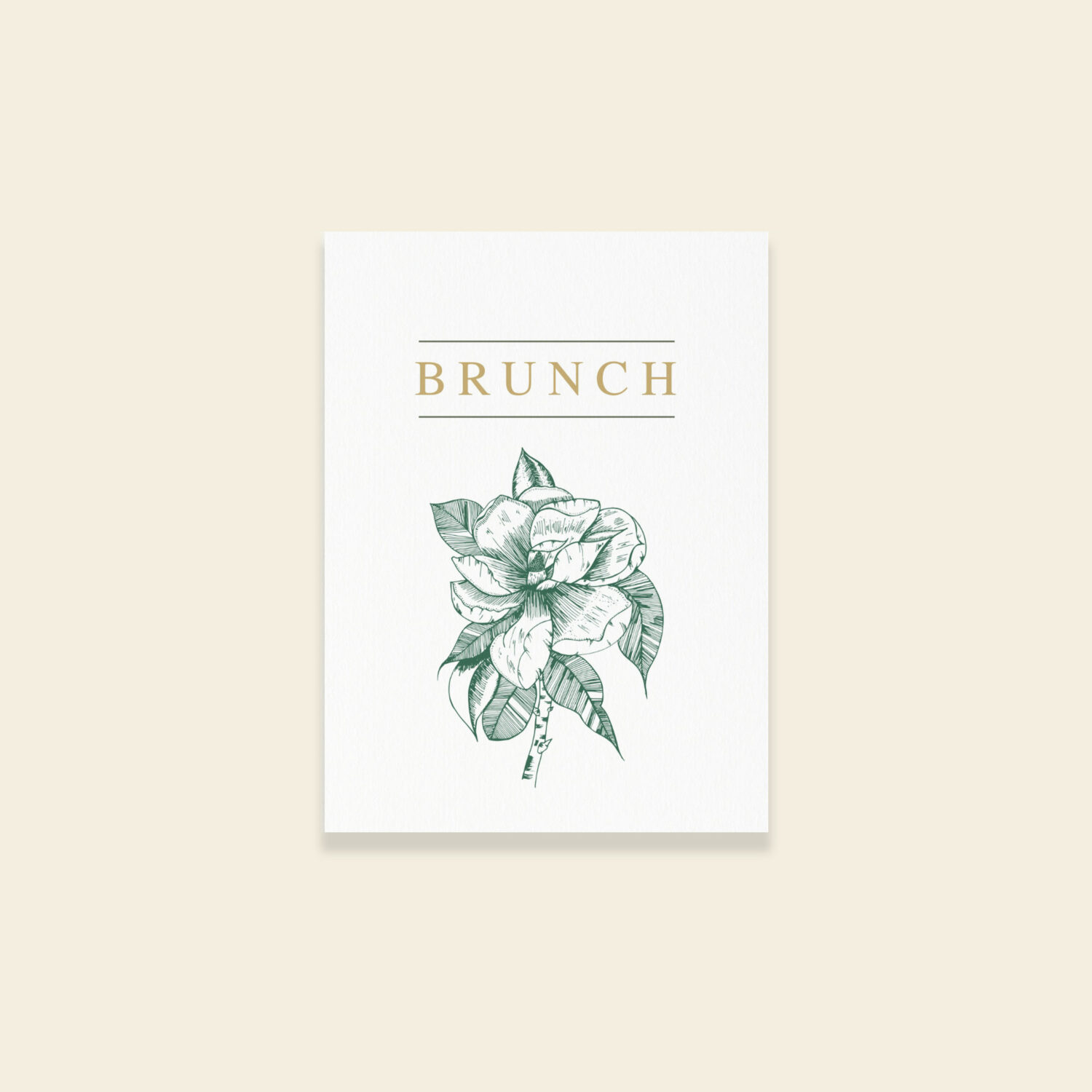 Carton invitation brunch de mariage botanique - Vintage Bloom - Maison Célestine