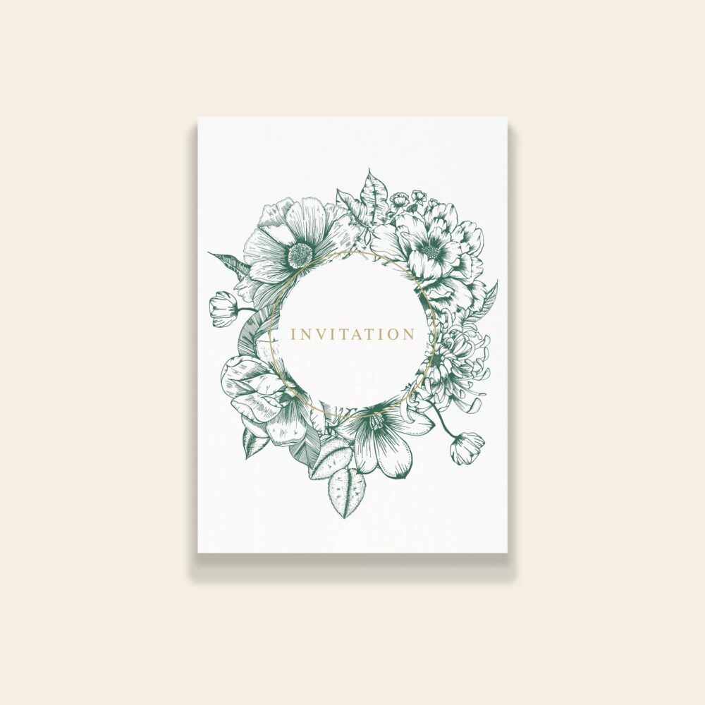 Carton invitation dîner de mariage botanique - Vintage Bloom - Maison Célestine