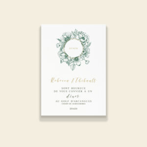 Carton invitation dîner de mariage botanique - Vintage Bloom - Maison Célestine