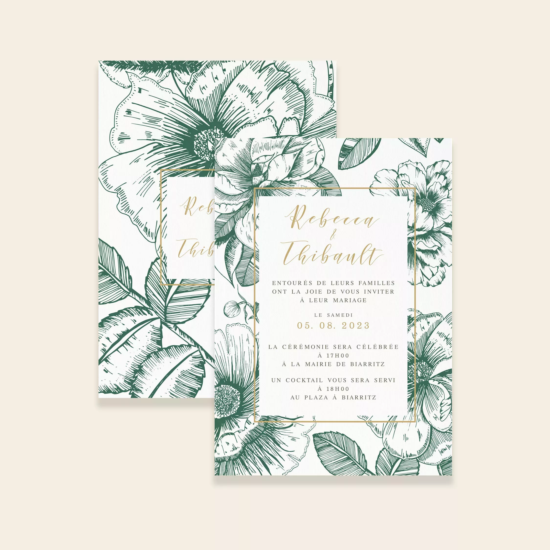 Faire-part de mariage botanique - Vintage Bloom - Maison Célestine