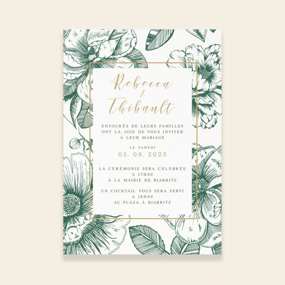 Faire-part de mariage botanique - Vintage Bloom - Maison Célestine