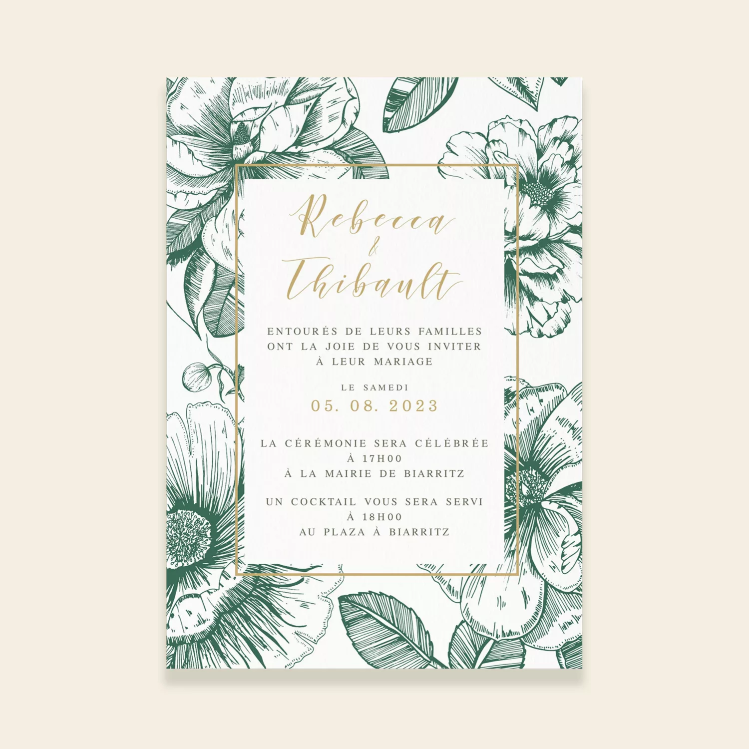 Faire-part de mariage botanique - Vintage Bloom - Maison Célestine
