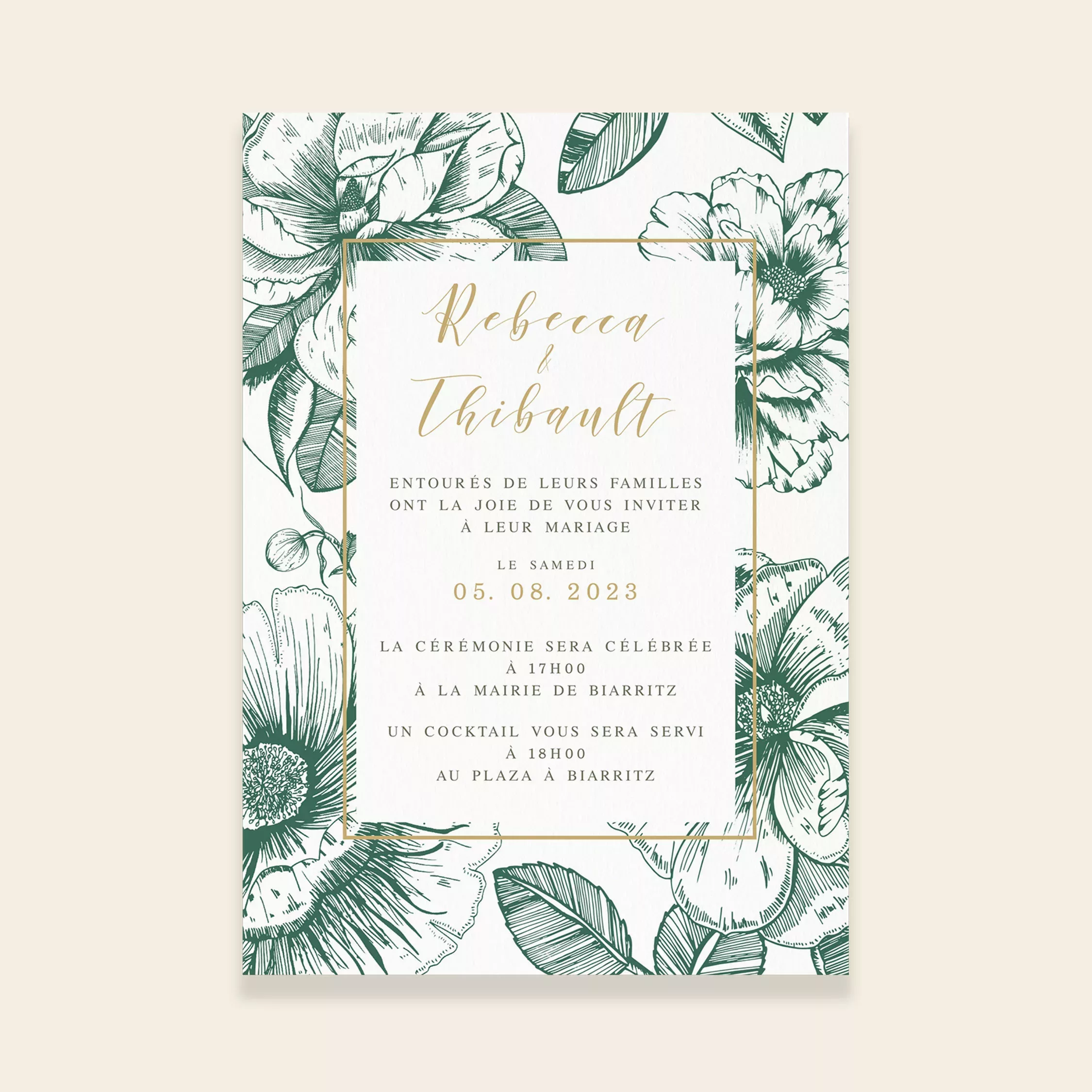 Faire-part de mariage botanique - Vintage Bloom - Maison Célestine