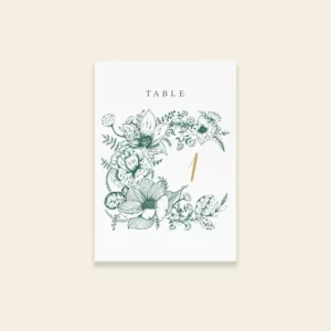 Numéro/nom de table de mariage botanique - Vintage Bloom - Maison Célestine