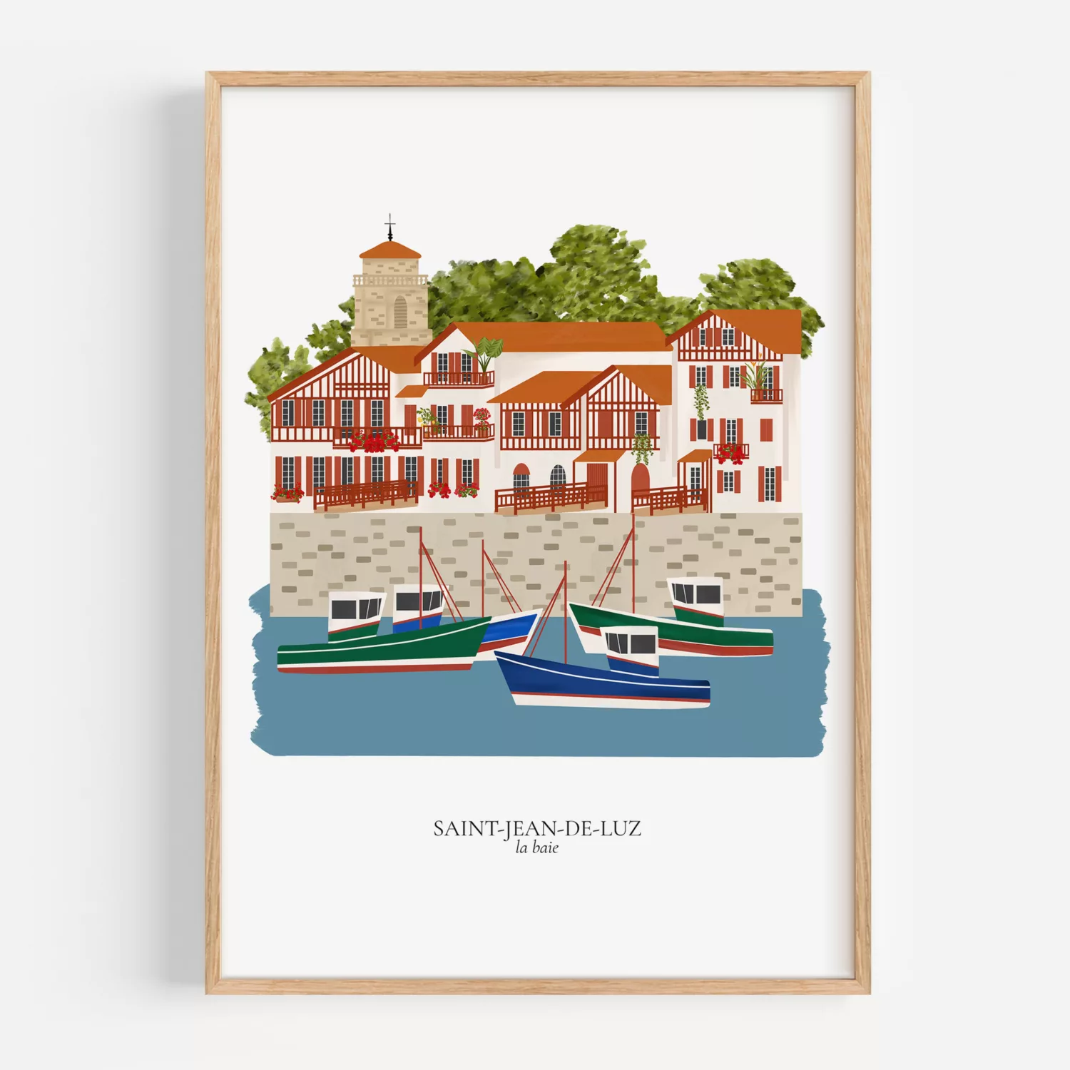 Affiche La Baie de Saint-Jean-de-Luz - Maison Célestine