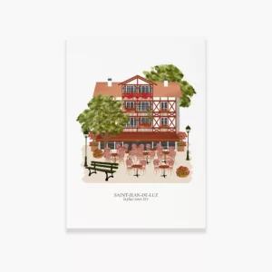 Carte Saint-Jean-de-Luz, La Place Louis XIV - Maison Célestine