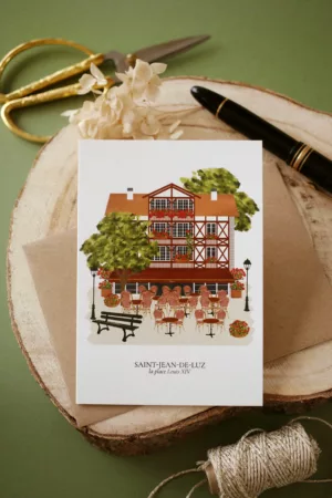 Carte Saint-Jean-de-Luz, La Place Louis XIV - Maison Célestine
