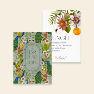 Invitation Brunch Mariage Peacock Garden - Maison Célestine