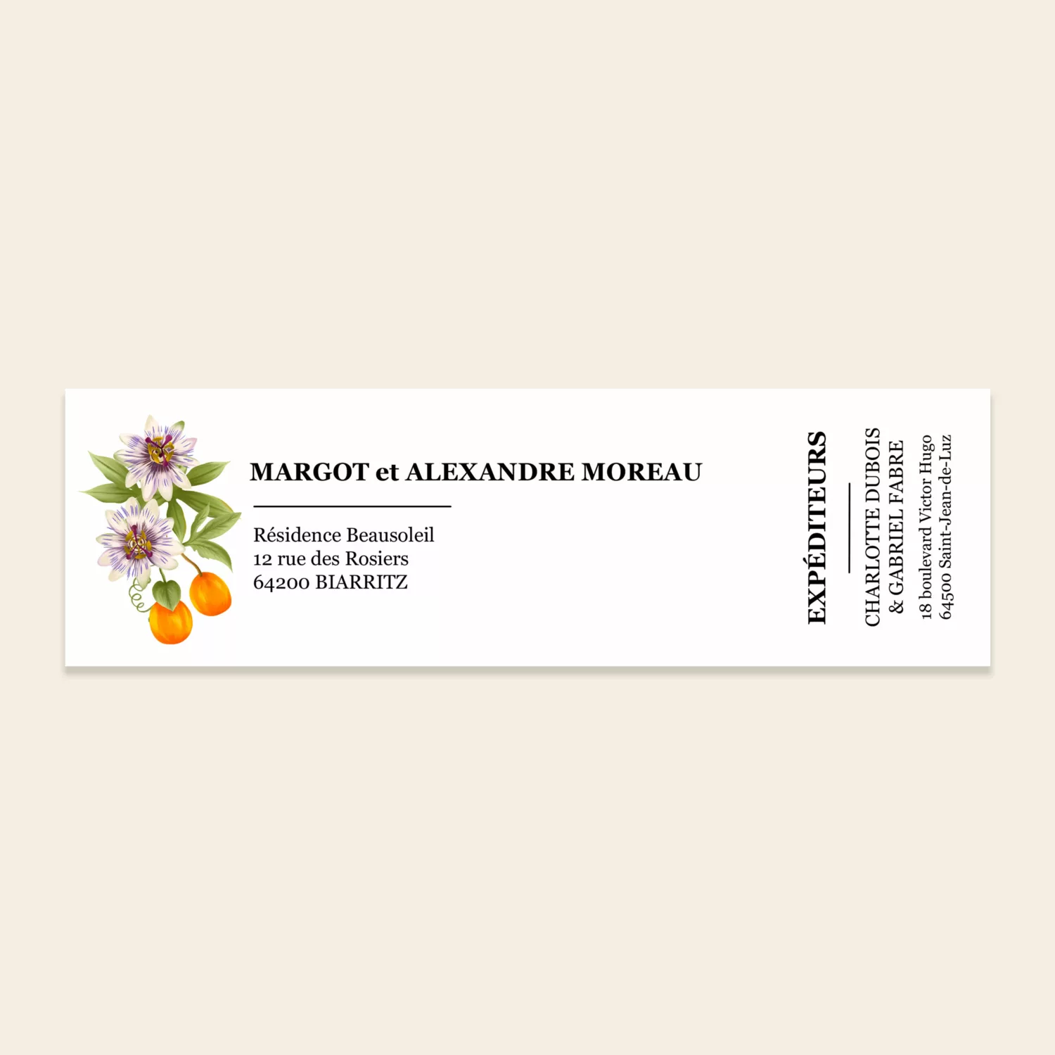 Etiquette adresse enveloppe mariage Peacock Garden - Maison Célestine