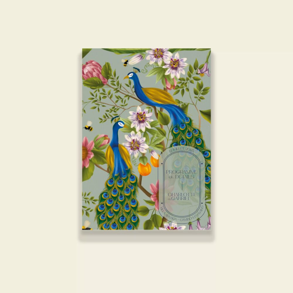 Programme de Mariage Peacock Garden - Maison Célestine