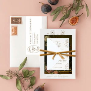 Etiquette adresse enveloppe mariage Magnolia Antica - Maison Célestine