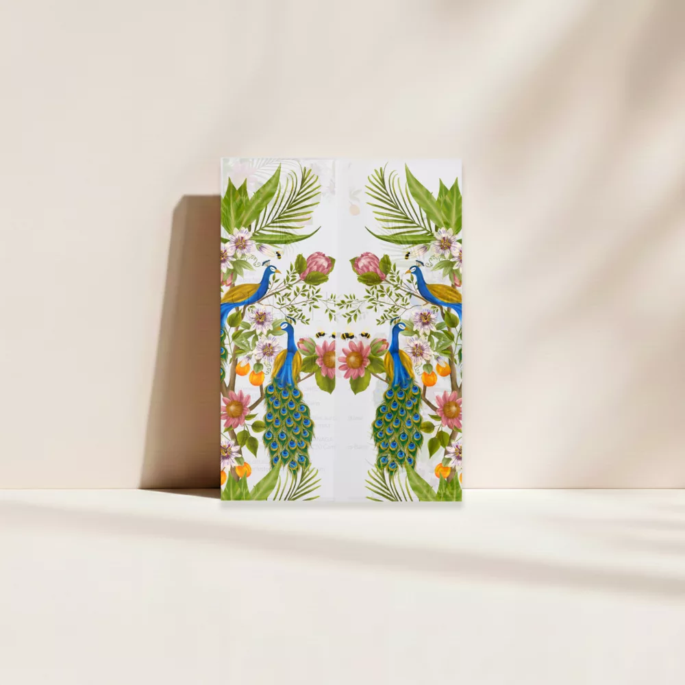 pochette calque invitation mariage exotique