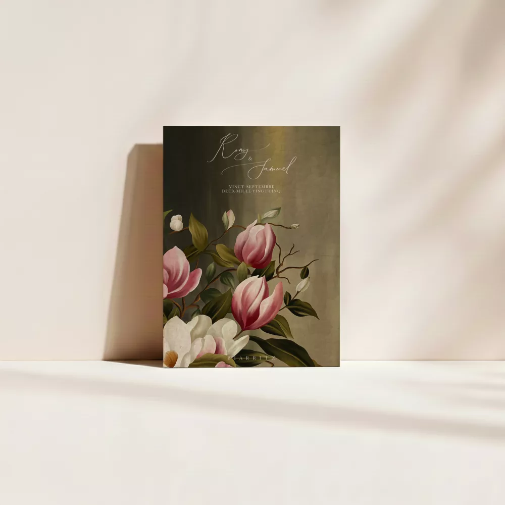 Couverture livret de cérémonie mariage magnolia – Magnolia Antica