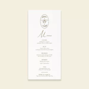 Menu de mariage Magnolia Antica - Maison Célestine