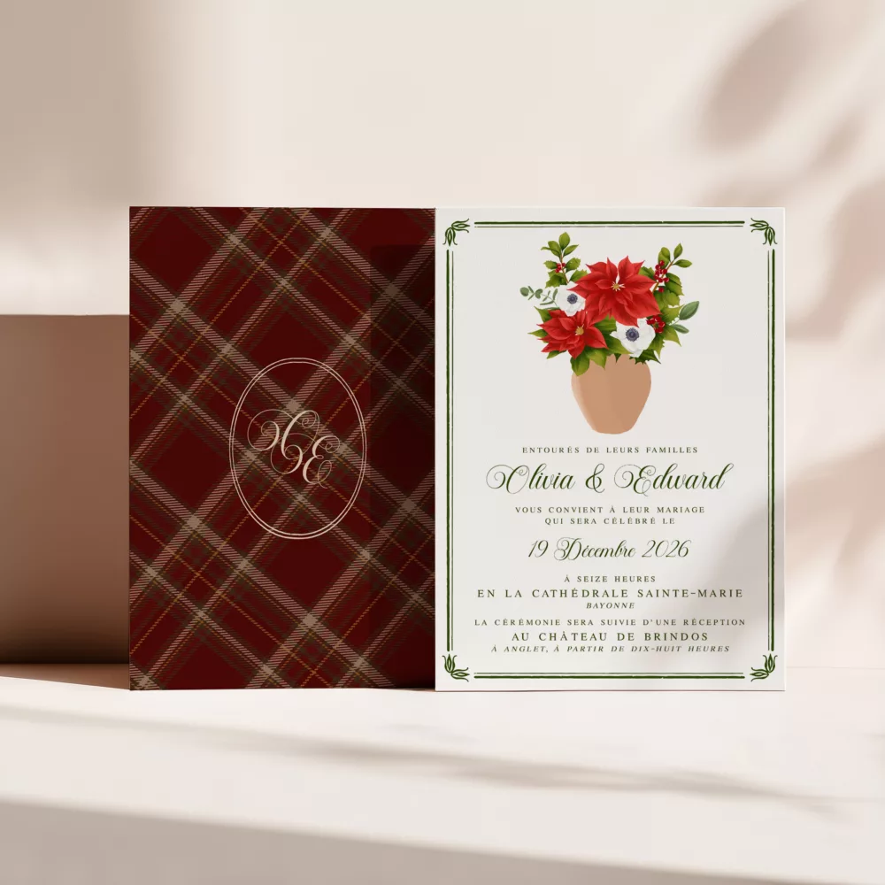 Faire-part de mariage Un Conte de Noël - Maison Célestine