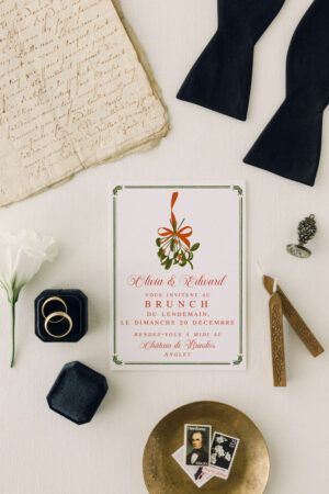 Carton invitation brunch de mariage Un Conte de Noël - Maison Célestine
