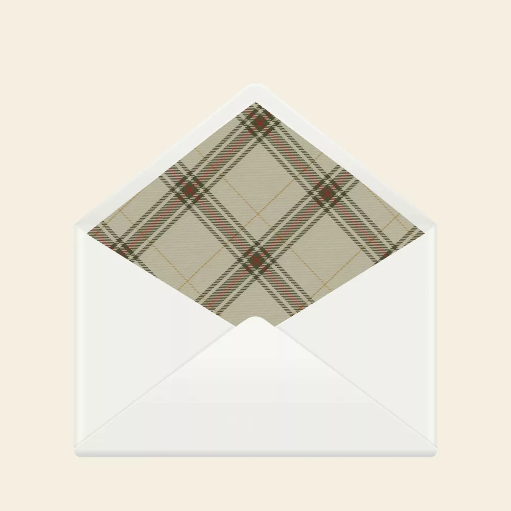 Doublure enveloppe mariage Noël - Maison Célestine