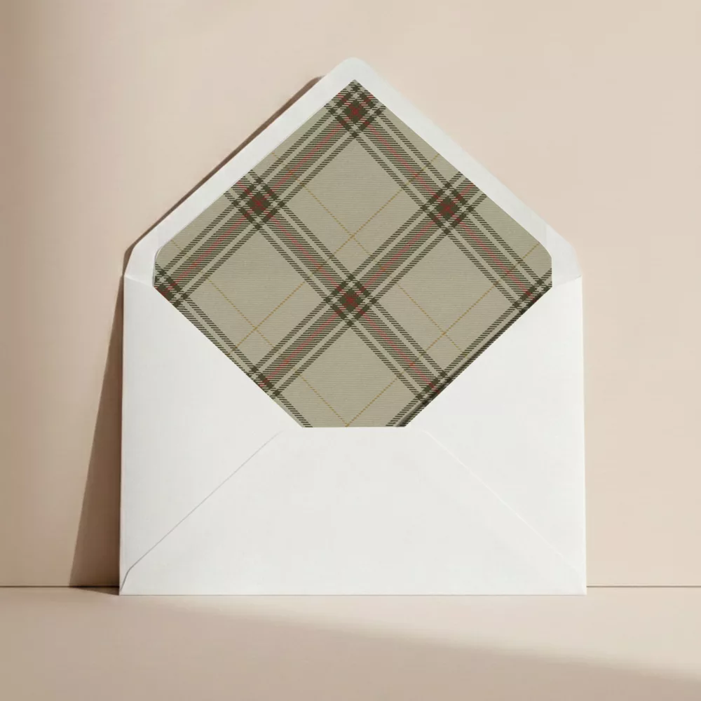 Doublure enveloppe mariage Un Conte de Noël