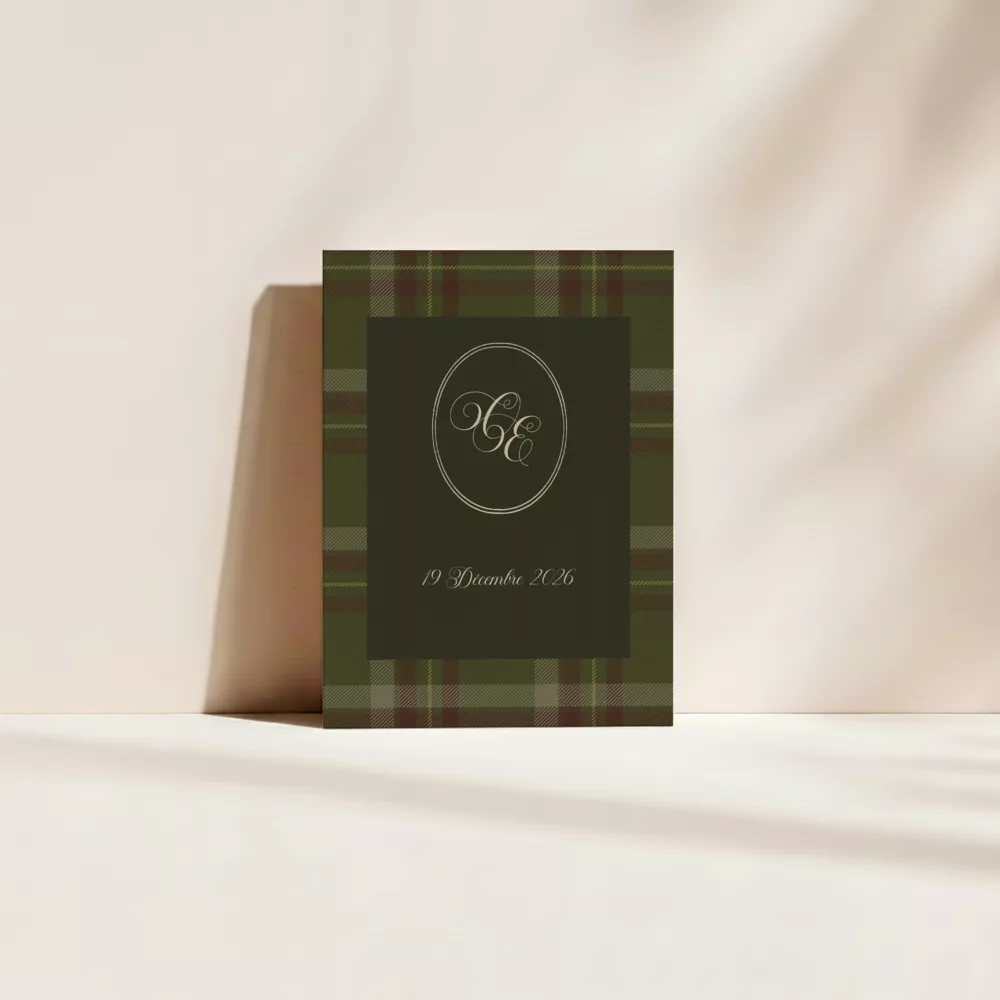 Couverture livret de cérémonie mariage hiver – Un conte de Noël
