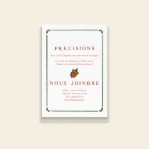Programme de mariage Un Conte de Noël - Maison Célestine