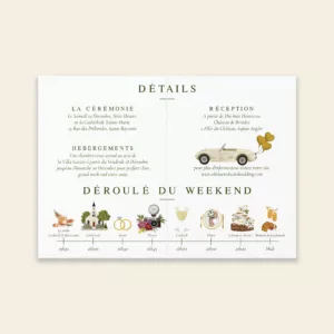 Programme de mariage Un Conte de Noël - Maison Célestine