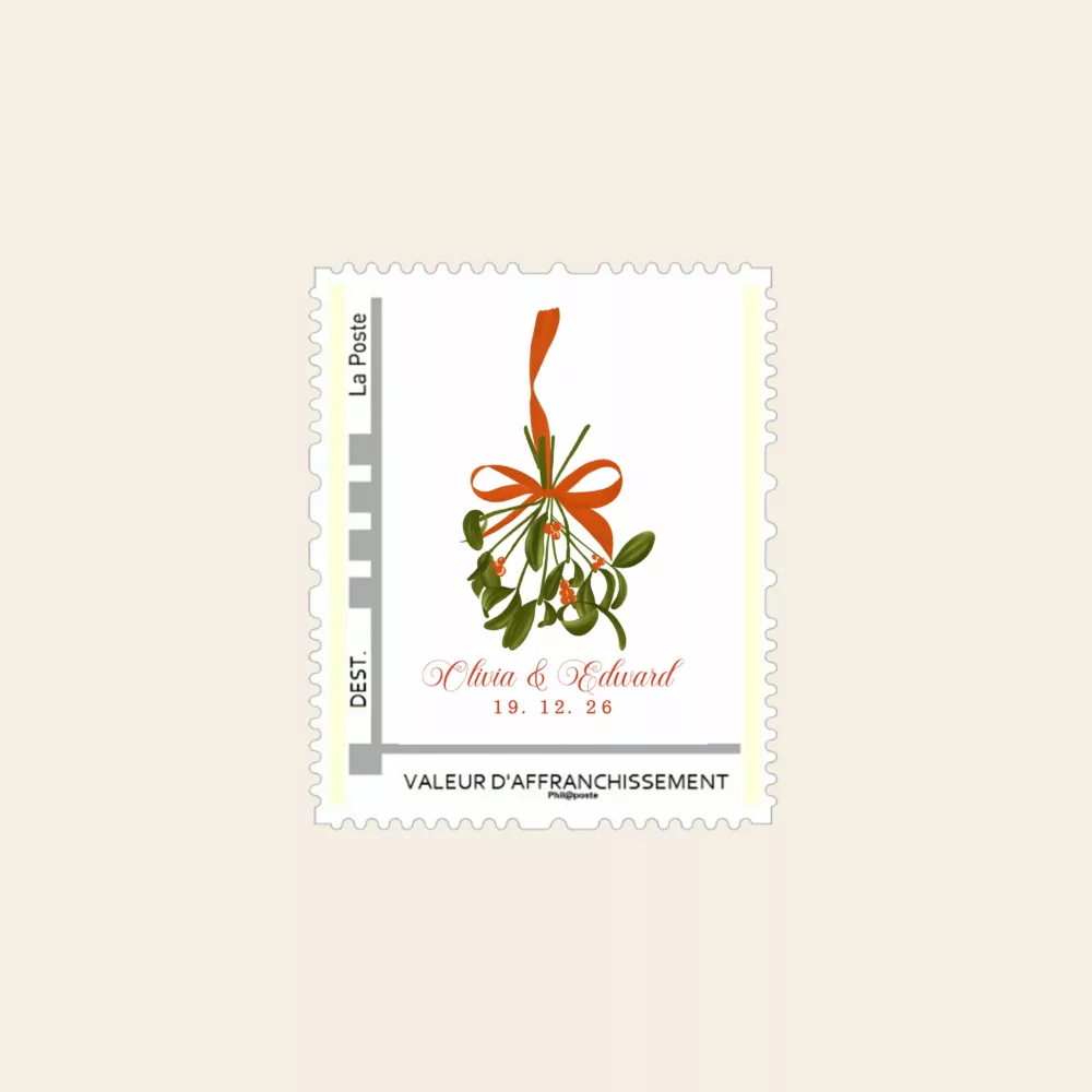 Visuel timbre de mariage Un Conte de Noël - Maison Célestine