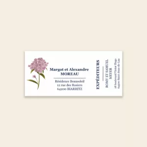 Etiquette Adresse Faire-part de Naissance Herbier - Maison Célestine