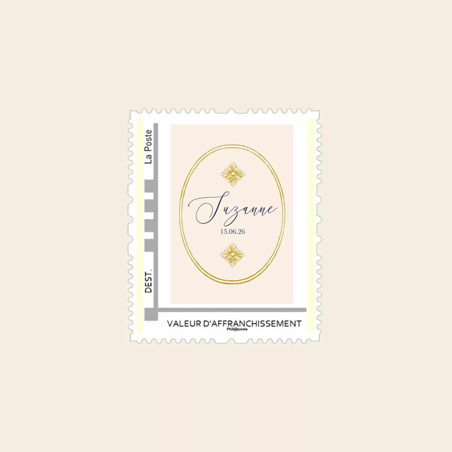 Timbre de naissance personnalisé Herbier - Maison Célestine
