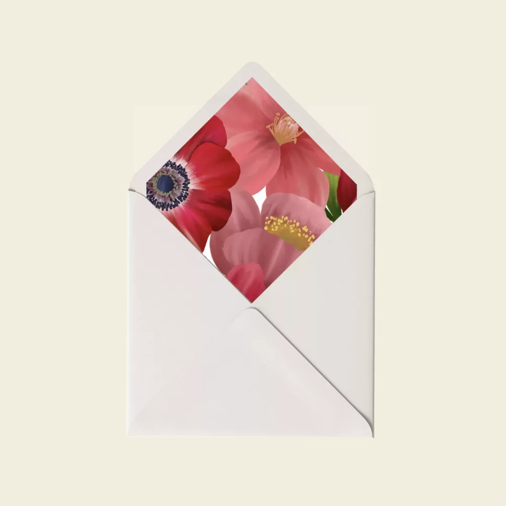 Doublure enveloppe pour Faire-part de naissance Noël Mon Ange - Maison Célestine