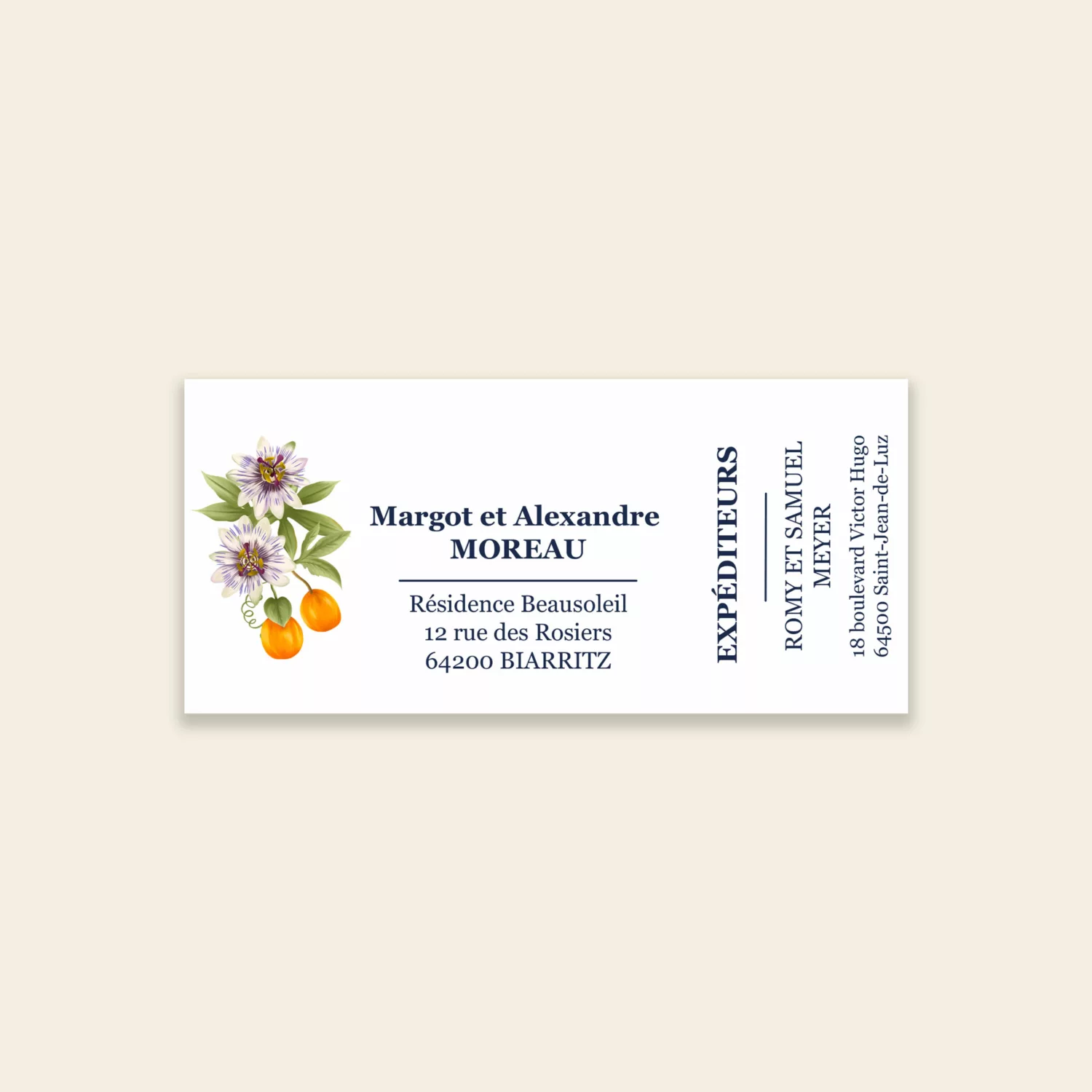 Etiquette Adresse Faire-part de Naissance Peacock Garden - Maison Célestine