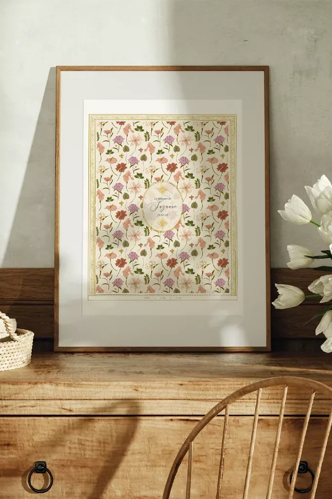 Affiche Naissance Personnalisée : Le Cadeau Idéal pour Accueillir Bébé