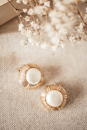 Boucles d'oreilles vintage perles - Maison Célestine
