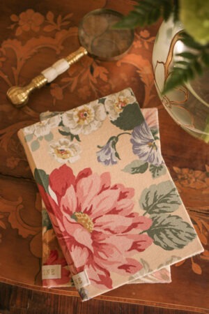 Cahier tissu fleurs anglaises - Maison Célestine