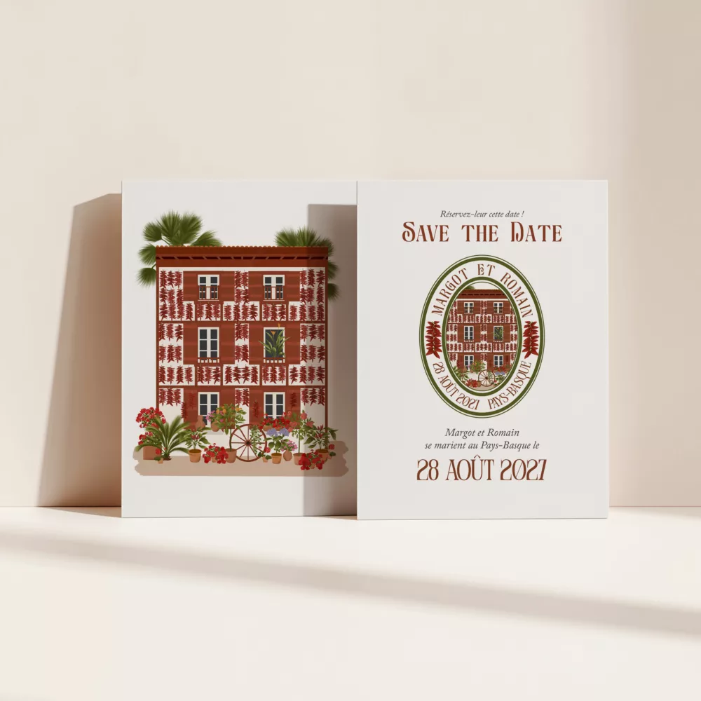 Save the Date Pays Basque - Maison Célestine
