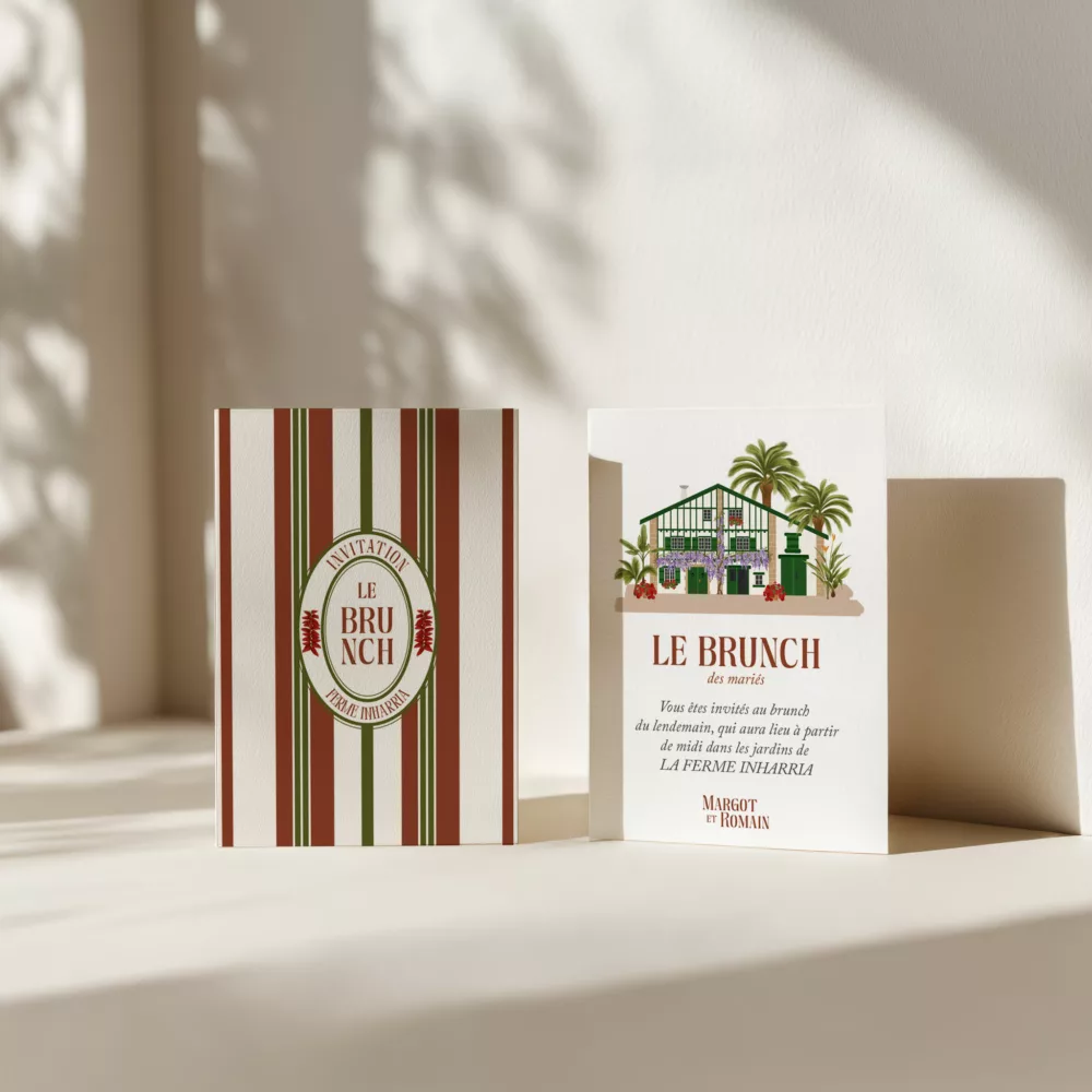 Carton Brunch de mariage Pays Basque - Maison Célestine