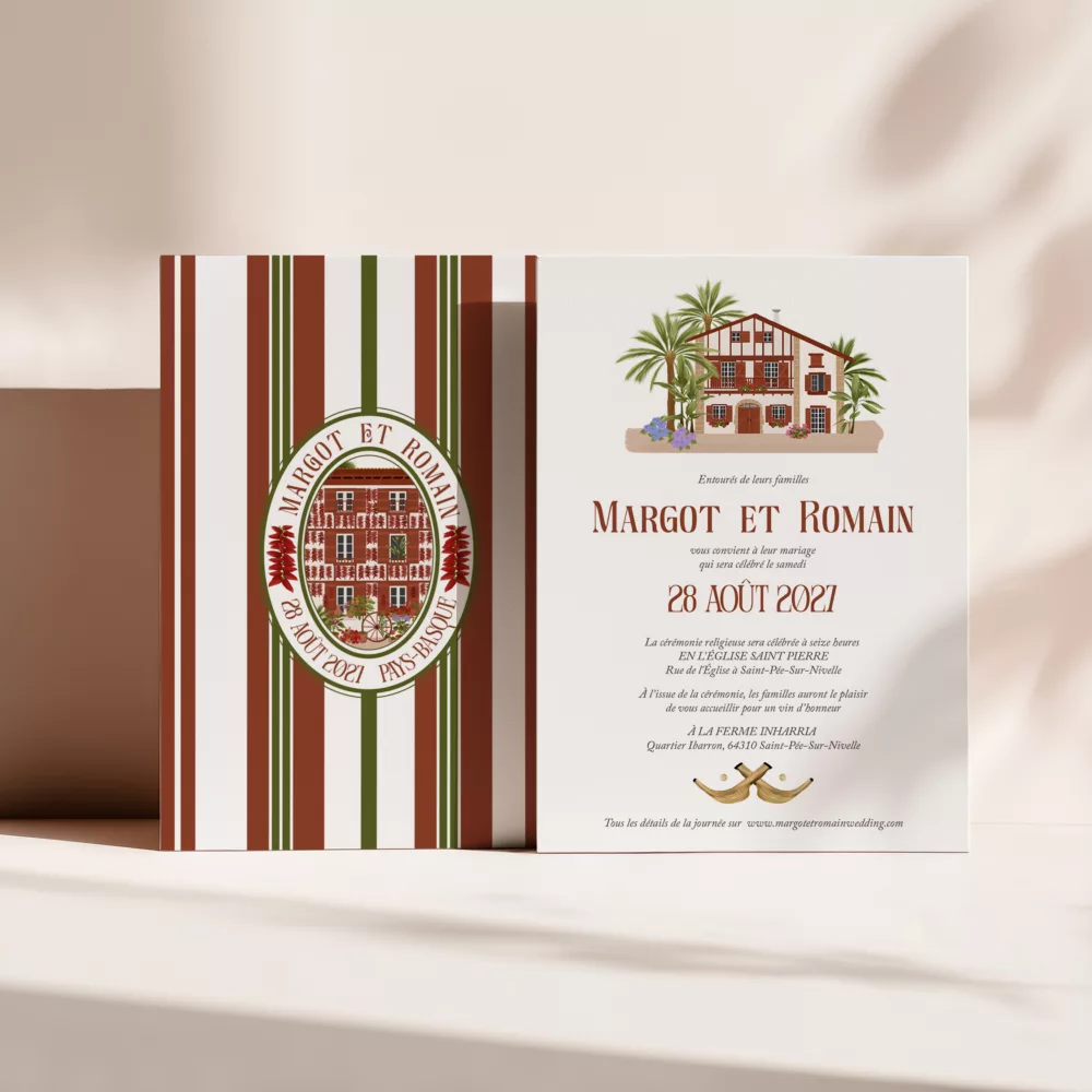 Faire-part de mariage Pays Basque - Maison Célestine