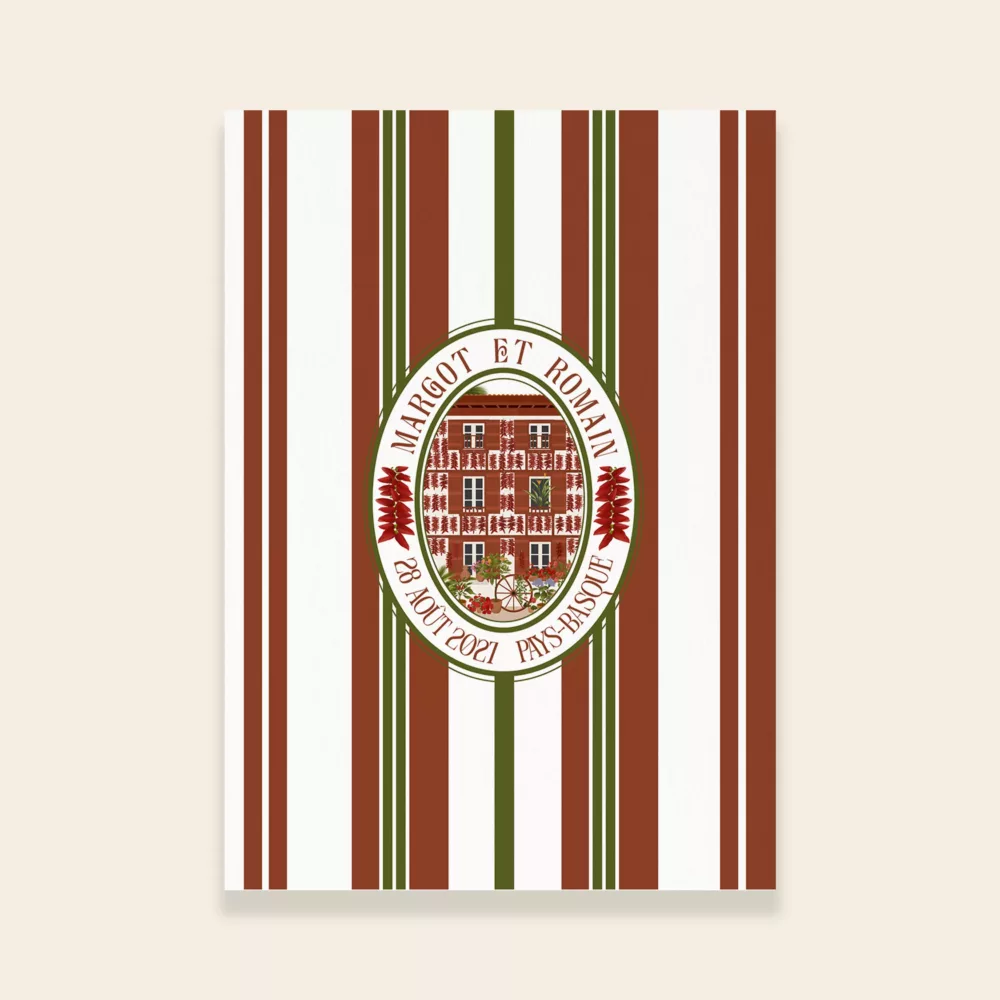 Livret de messe de mariage Pays-Basque - Maison Célestine